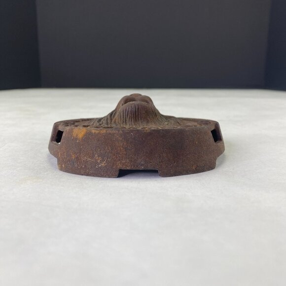 Salvaged Draft Check Cover Lion Head Standard Furnace Omaha NE Advertising - Picture 4 of 10